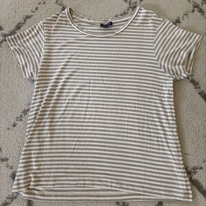 Gray and White Striped Shirt- Splendid